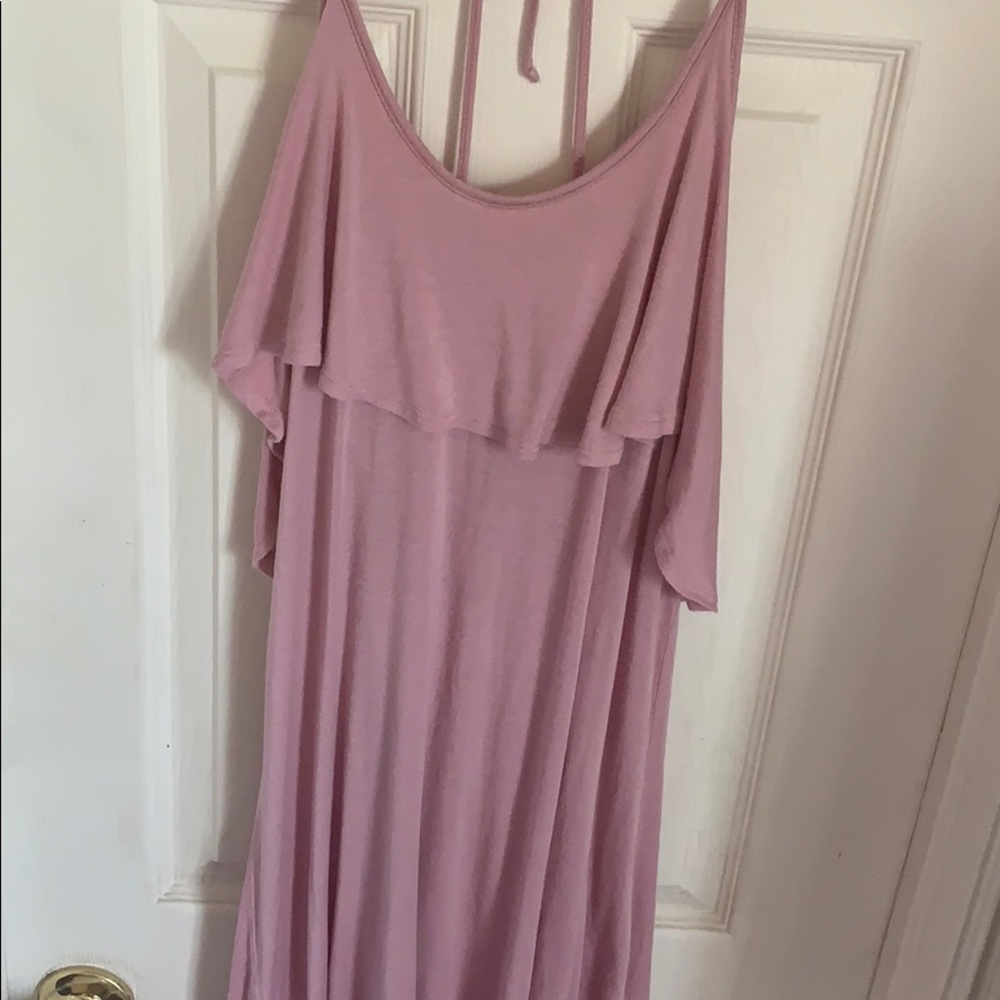 F21- mauve/blush flounce mini dress